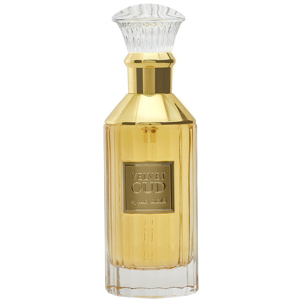 Lattafa Velvet Oud 3.4 oz Eau de Parfum spray bottle