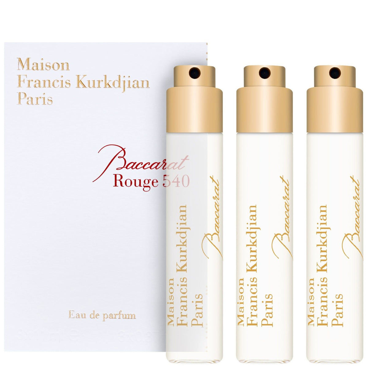 Maison Francis Kurkdjian Baccarat Rouge 540 Extrait de Parfum 3 x 11ml travel set