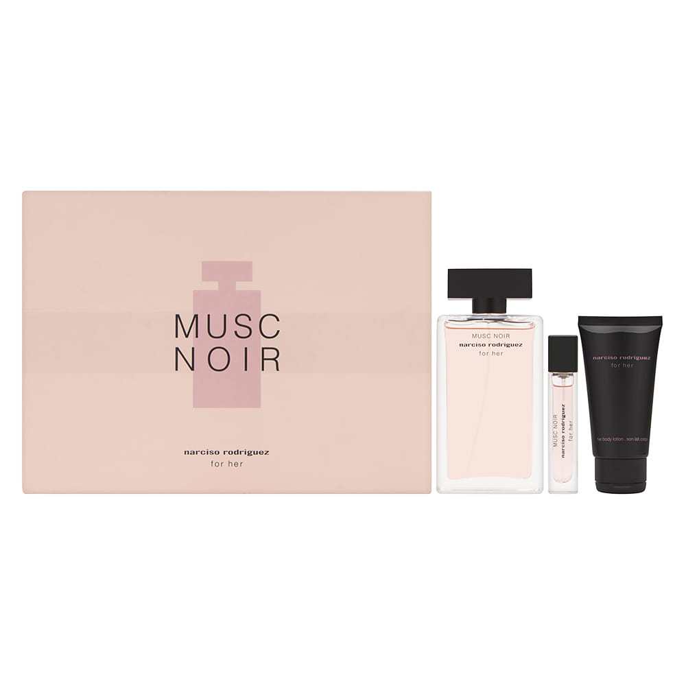 NARCISO RODRIGUEZ MUSC NOIR 3PC (3.4OZ EDP+1.7OZ B/L+10ML) - Set