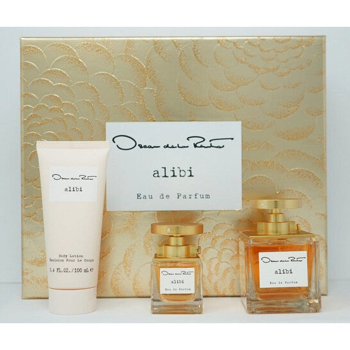 Oscar de la Renta Alibi 3 piece Eau de Parfum gift set with body lotion