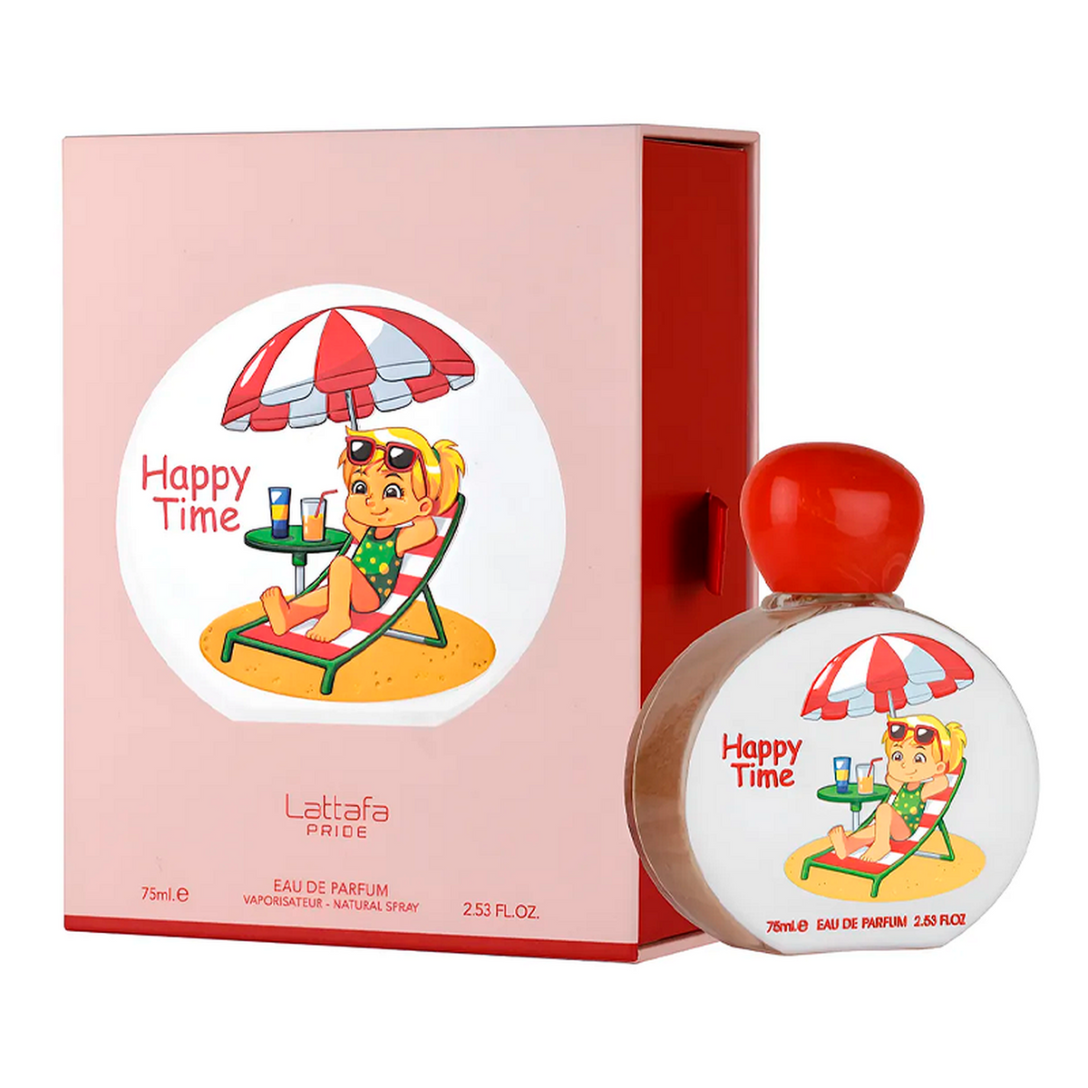 Lattafa Happy Time Kids 2.5 oz Eau de Parfum spray bottle