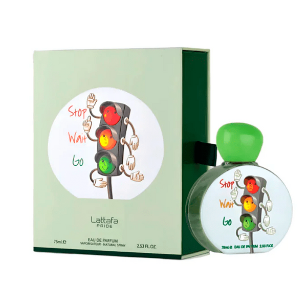 Lattafa Stop Wait Go Kids 2.5 oz EDP spray bottle