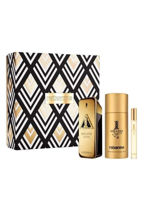 Paco 1 Million Elixir Intense 3pc (3.4oz Parfum +5.0oz Deodorant + 10ml Parfum) - Set