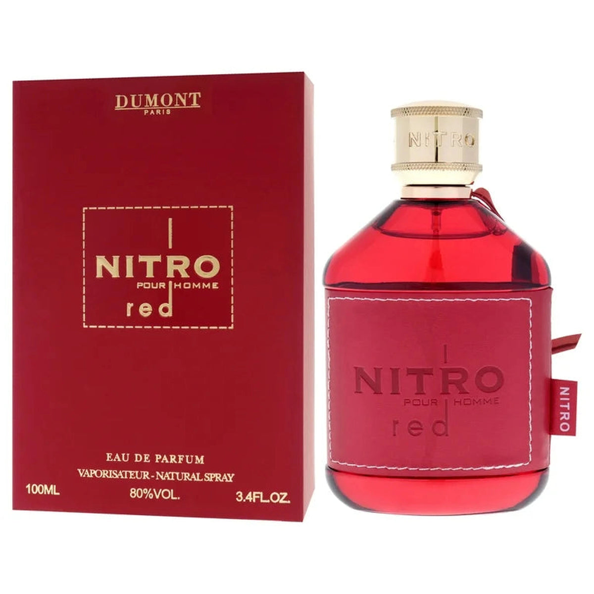 Dumont Nitro Red 3.4 oz Eau de Parfum Spray bottle