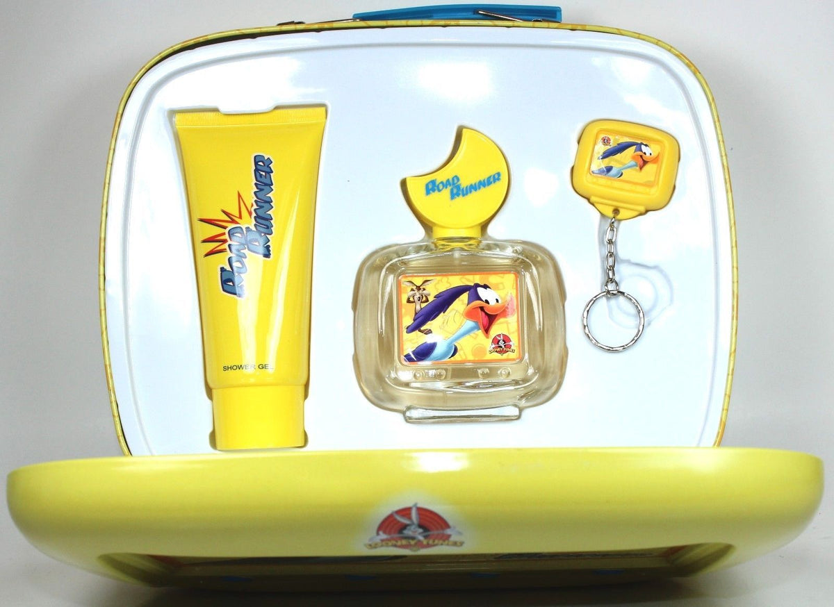 Road Runner -3pcs (3.4oz + 3.4oz Shower Gel + Kein Chain) Tin Can - Set