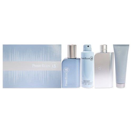 PERRY ELLIS 18 4PC. (3.4 EDT + 6.8BODY SPY + 7.5ML MINI  + 3.0S/GEL) - Set