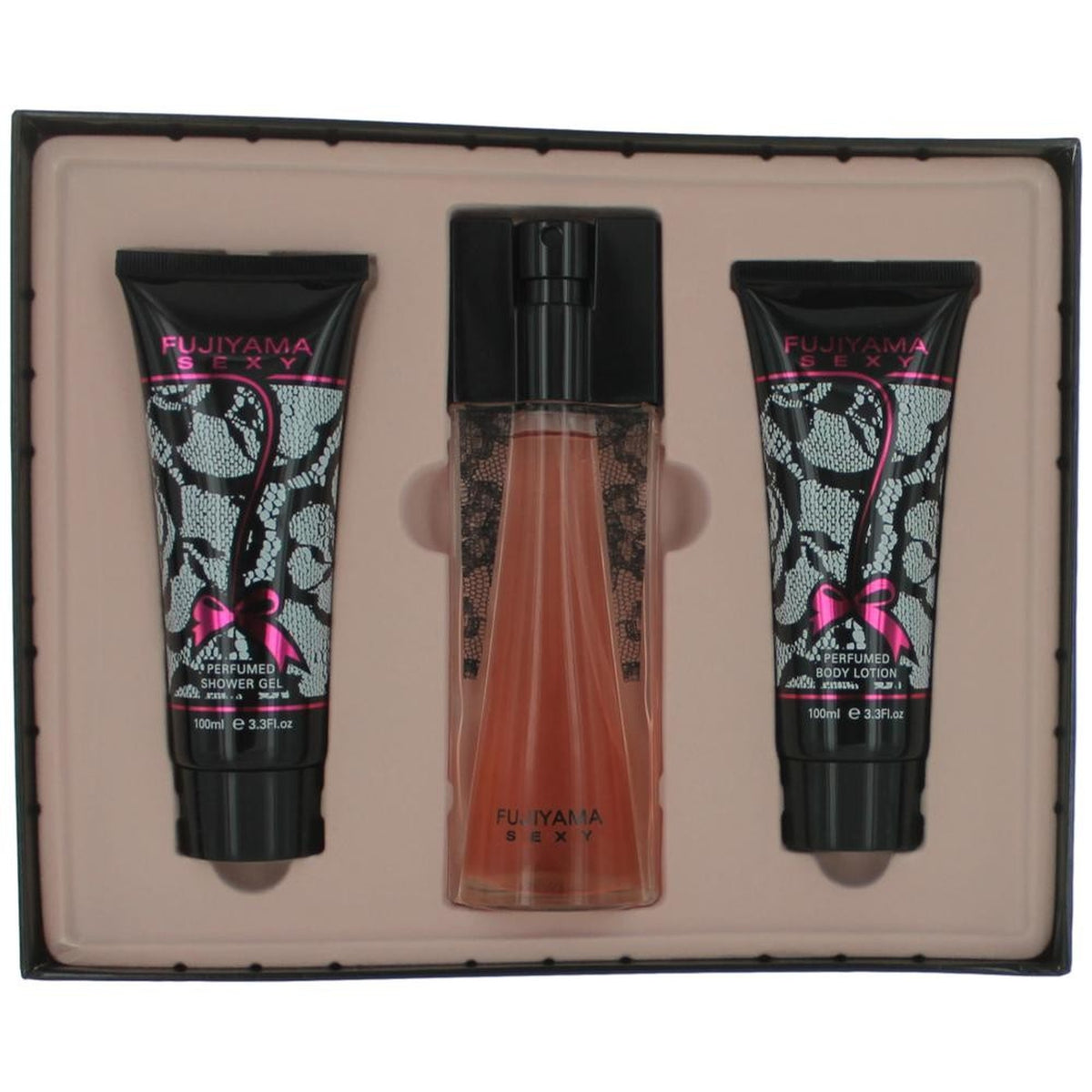 Fujiyama Sexy 3 piece men's fragrance set with 3.3 oz cologne, shower gel, and after shave balm