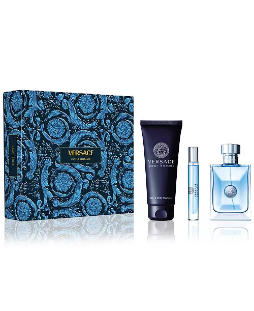 VERSACE POUR HOMME 3PC (3.4OZ EDT + 5.0OZ SG + 5ML ) - Set