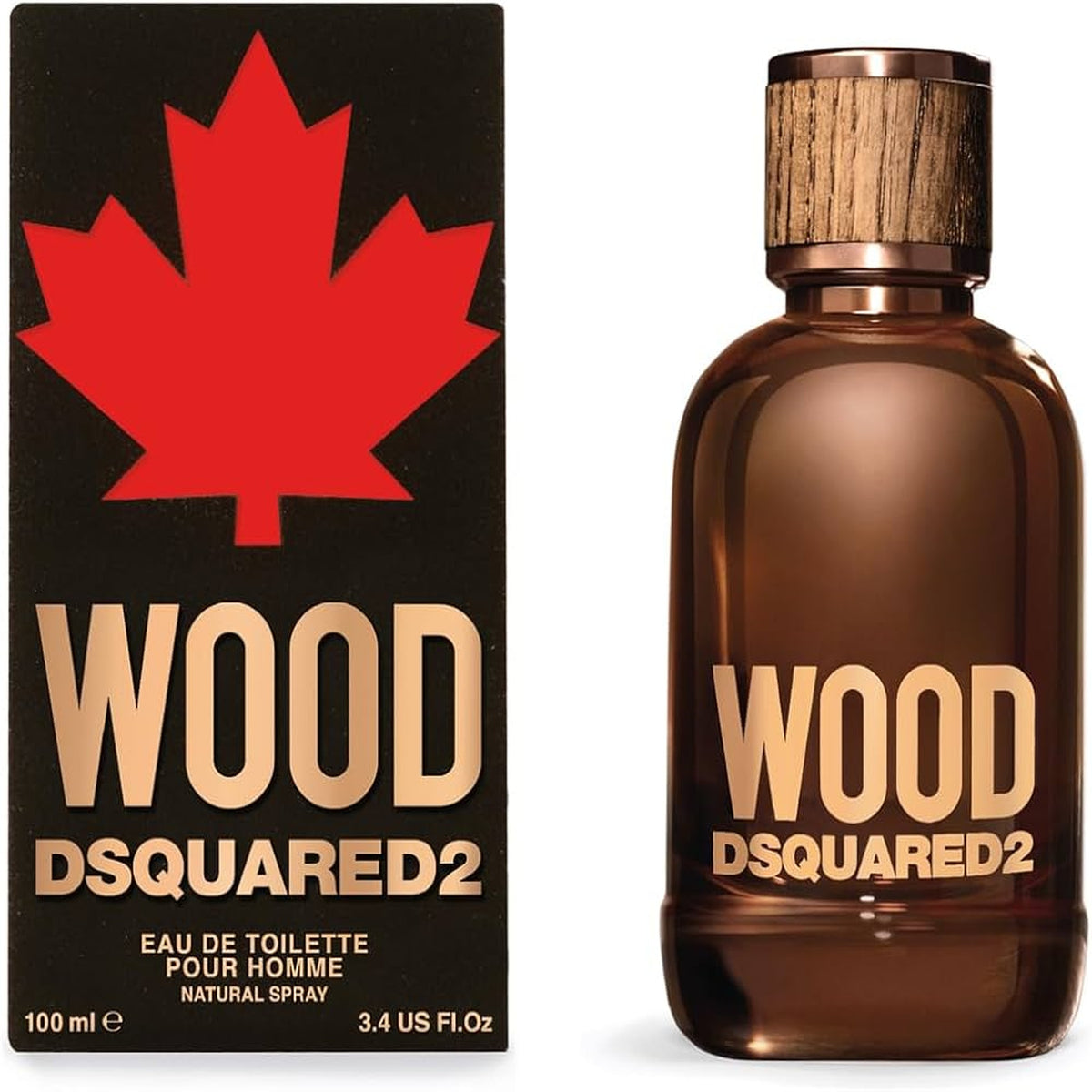 DSQUARED2 Original Wood Pour Homme 3.4 oz EDT Spray in brown box