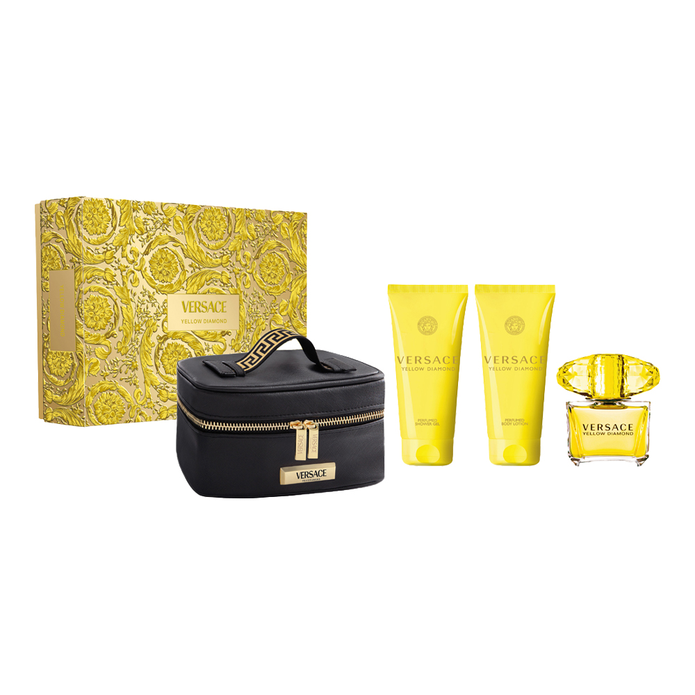 VERSACE YELLOW DIAMOND 4PC(3OZ EDT+3.4SG+3.4BL+BAG) - Set
